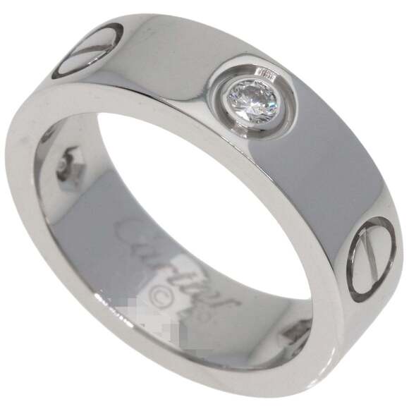 Cartier Jewelry - CARTIER 18k Silver Diamond Love Ring #49